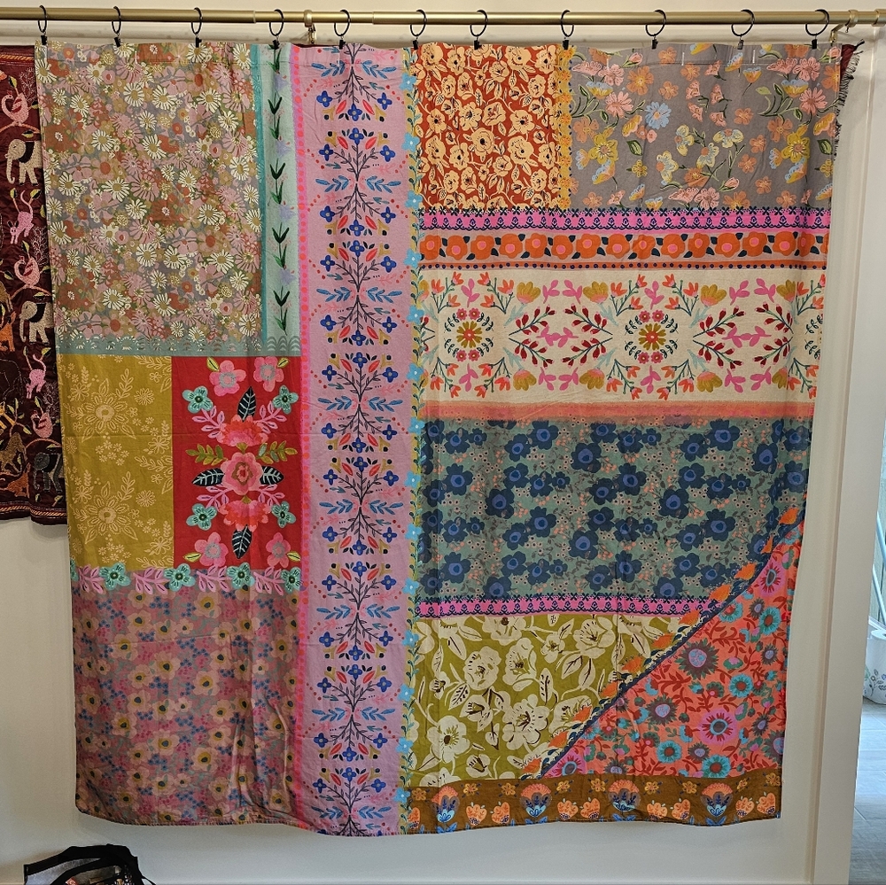 Boho Shower Curtain Natural Life With Hooks